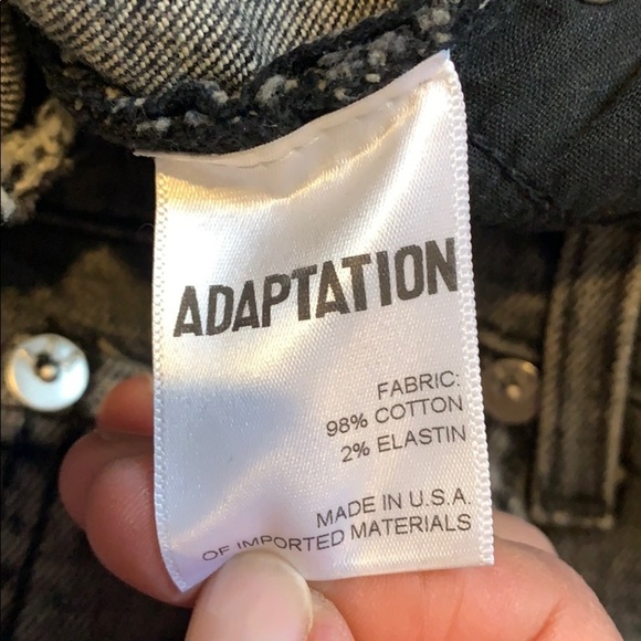 Post LA Adaptation Crop Kick Flare Distressed Black Jeans - Picture 11 of 16